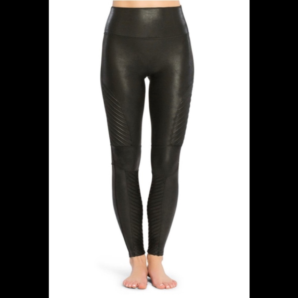 Spanx faux leather moto legging-